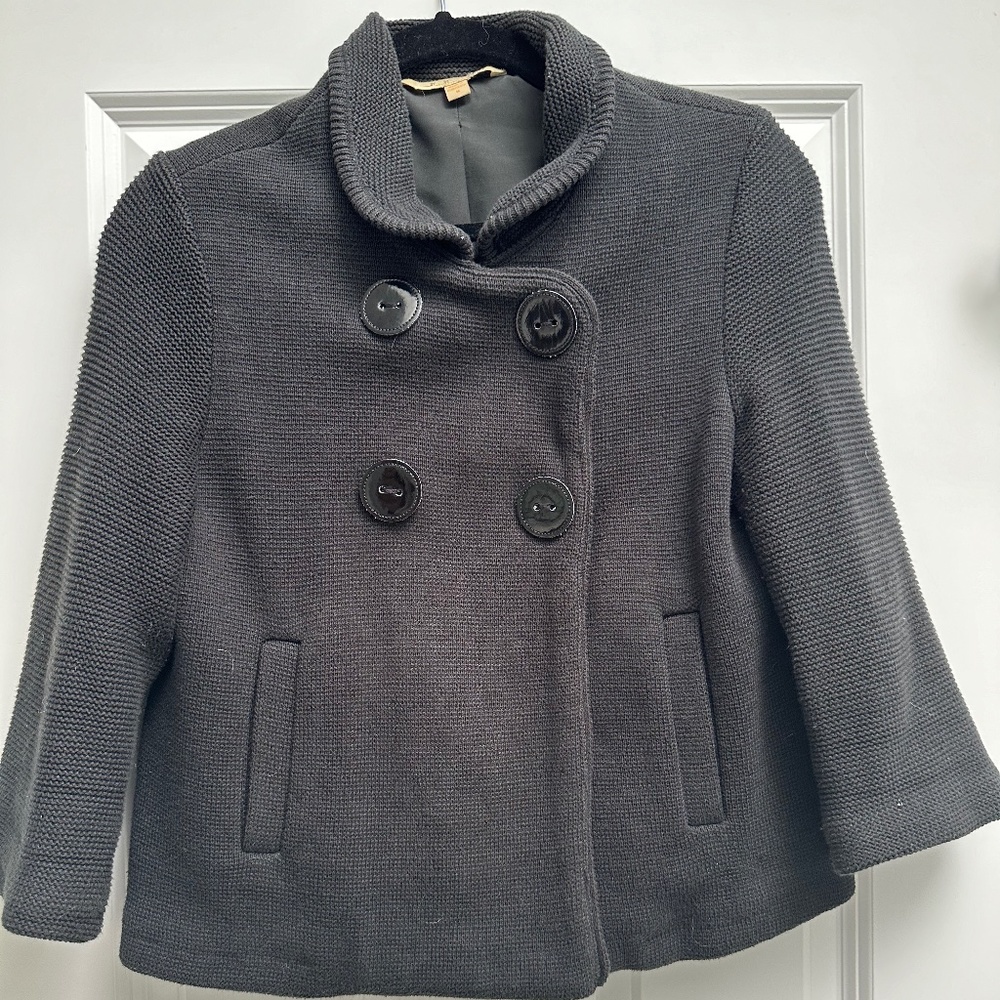 Joe’s jeans cropped fabric snap closure pea coat